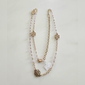 Elegant Gold and Silver Promise Necklace